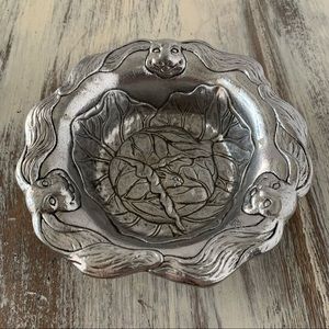 Vintage 1993 Arthur Court Metal Rabbit Dish